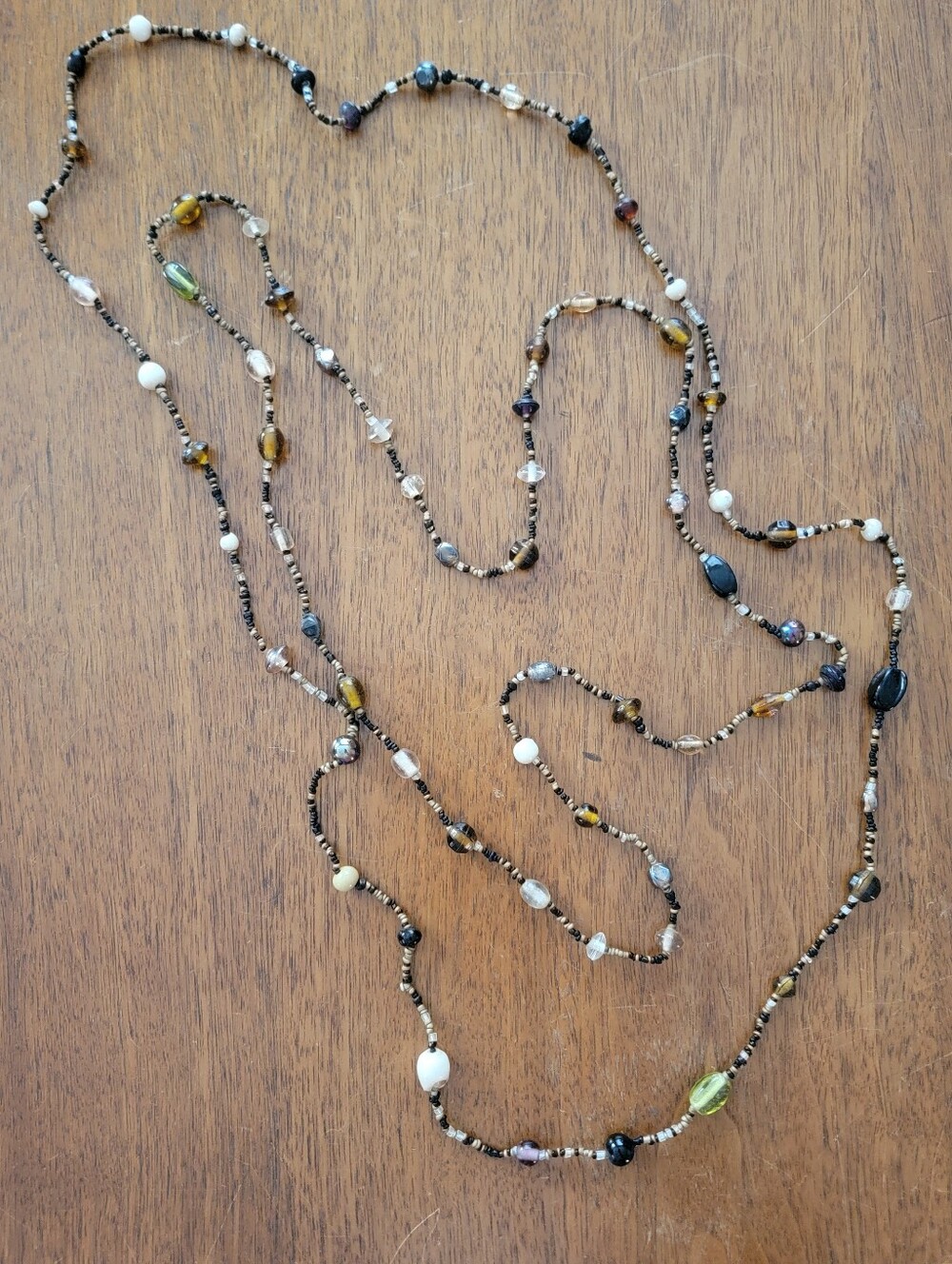 Beaded necklace pair